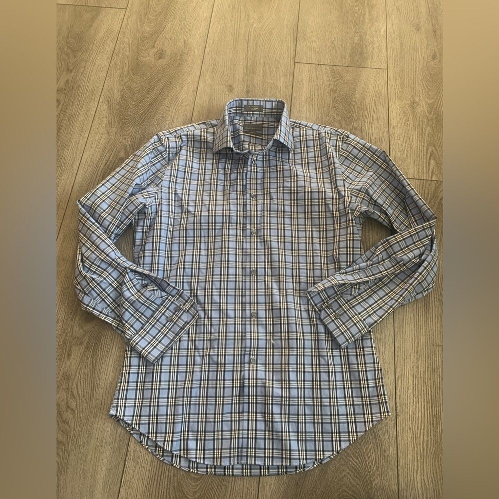 Calíbrate trim fit 98% cotton, 2% Lycra spandex button down shirt